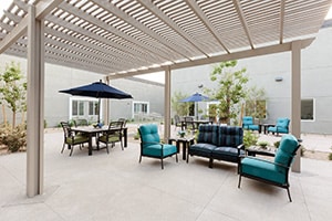 the back courtyard of the Sage Creek facility