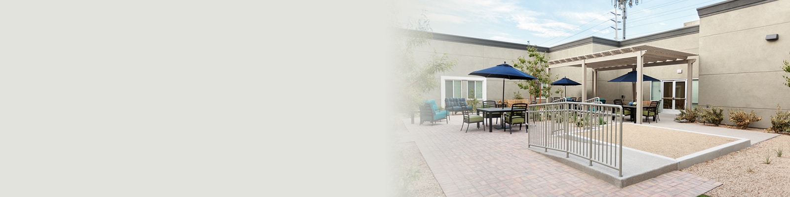 the back courtyard of the Sage Creek facility